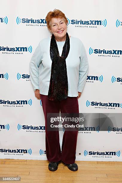 Singer Helen Reddy visits the SiriusXM Studios on March 28, 2013 in New York City.