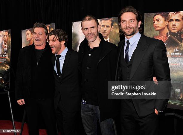 Actors Ray Liotta and Bradley Cooper attend "The Place Beyond The Pines" New York Premiere at Landmark Sunshine Cinema on March 28, 2013 in New York...