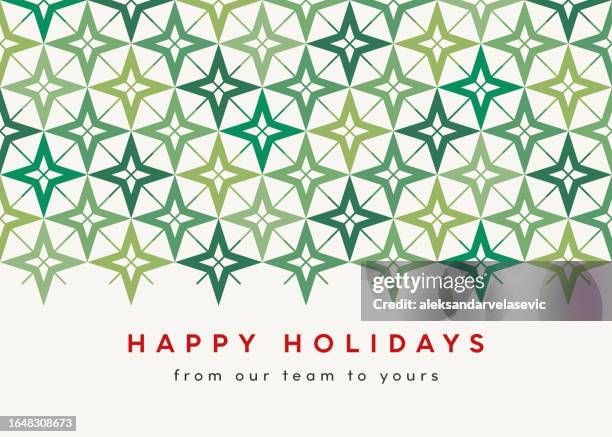abstract graphic holiday christmas card background - midcentury modern christmas stock illustrations