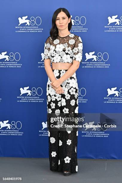 Luigi De Laurentiis Award Jury member Chloe Domont attends a photocall at the 80th Venice International Film Festival on August 30, 2023 in Venice,...