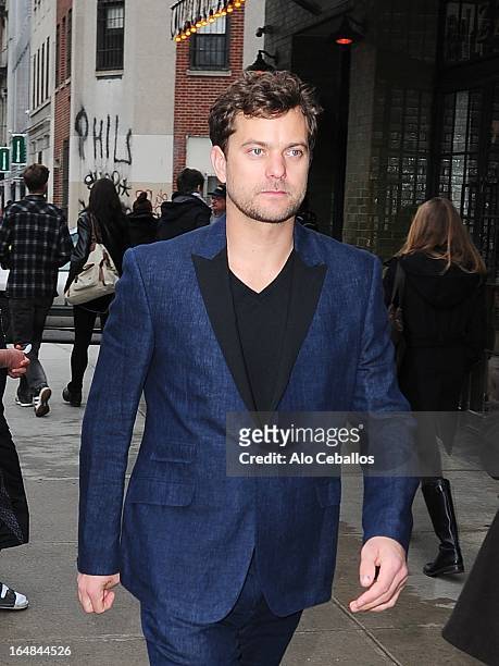 Joshua Jackson is seen in the East Village on March 28, 2013 in New York City.