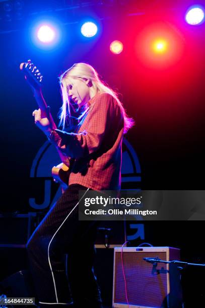 Misty Miller performs onstage supporting Jake Bugg on his March 2013 UK tour at o2 Academy on March 28, 2013 in Leicester, England.