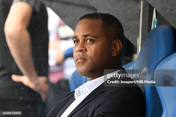 Patrick Kluivert, head coach of Adana Demirspor, pictured before the first leg of the play-offs for the UEFA Conference League 2023-2024 competition...