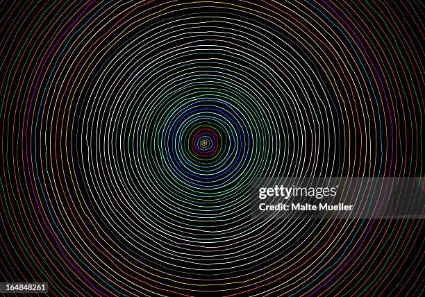 various colored concentric circles - ordering stock illustrations