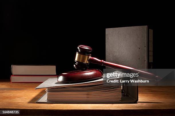 judges gavel and legal files - pre trial stock pictures, royalty-free photos & images