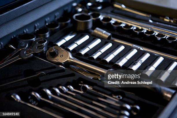 ratchets and sockets and spanners - hand tool stock pictures, royalty-free photos & images