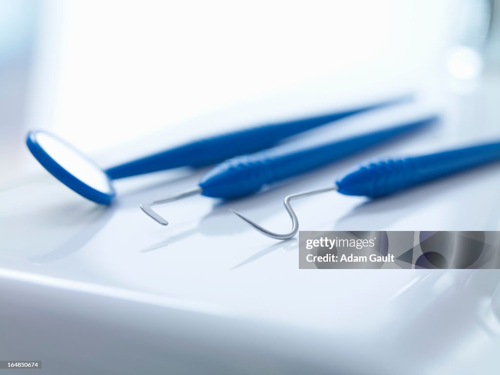 Close up of dental instruments