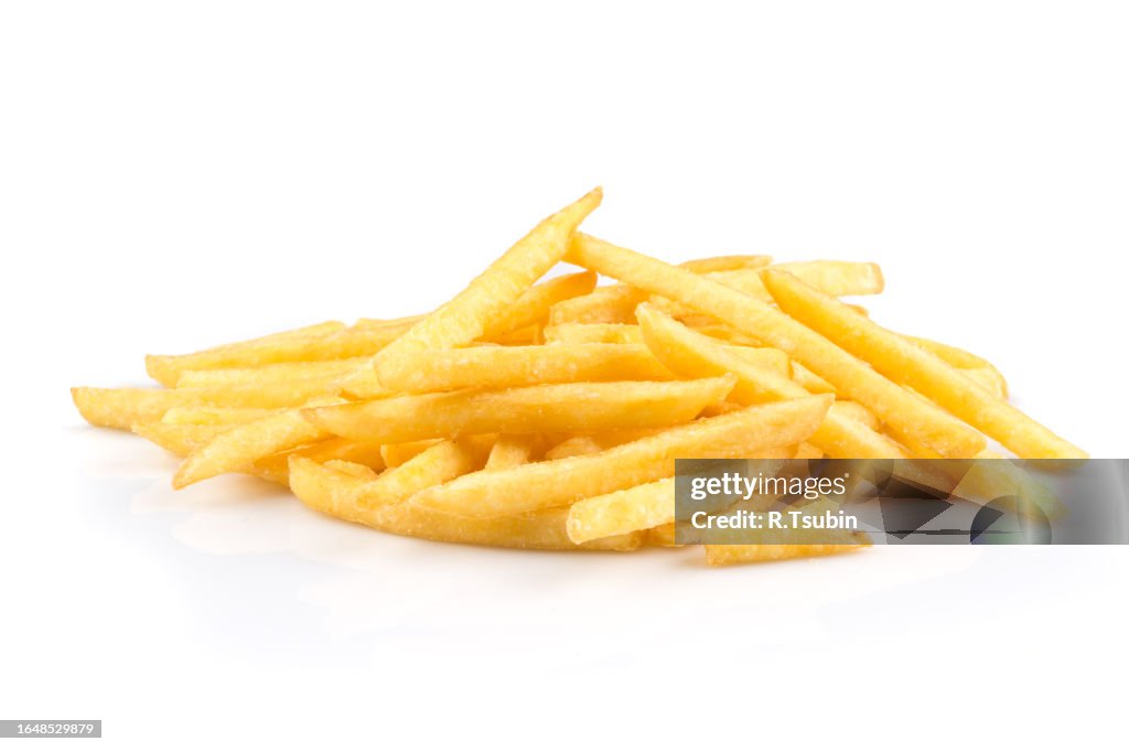 French fries isolated