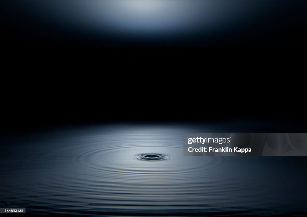 Ripples in surface of still water