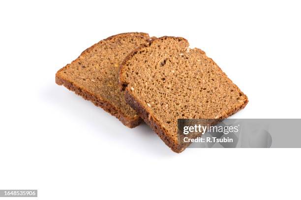 sliced of rye bread - sliced bread tower stock pictures, royalty-free photos & images