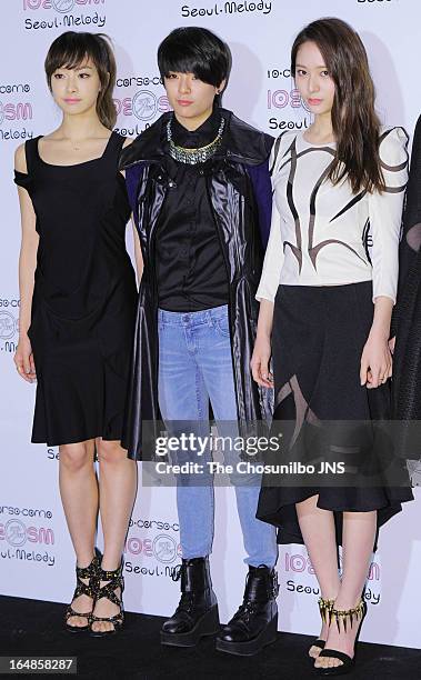 F attend the SM '10 Corso Como Seoul Melody' Launch Party on March 28, 2013 in Seoul, South Korea.