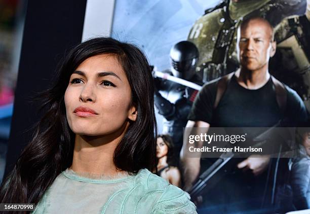 Actress Elodie Yung arrives at the premiere of Paramount Pictures' "G.I. Joe: Retaliation" at TCL Chinese Theatre on March 28, 2013 in Hollywood,...