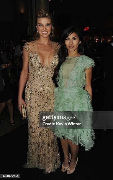 Actresses Adrianne Palicki and Elodie Yung attend the premiere of Paramount Pictures' "G.I. Joe:Retaliation" at TCL Chinese Theatre on March 28, 2013...