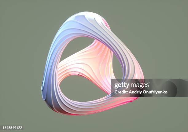 abstract multi coloured twisted oval shapes. - elastic stock pictures, royalty-free photos & images