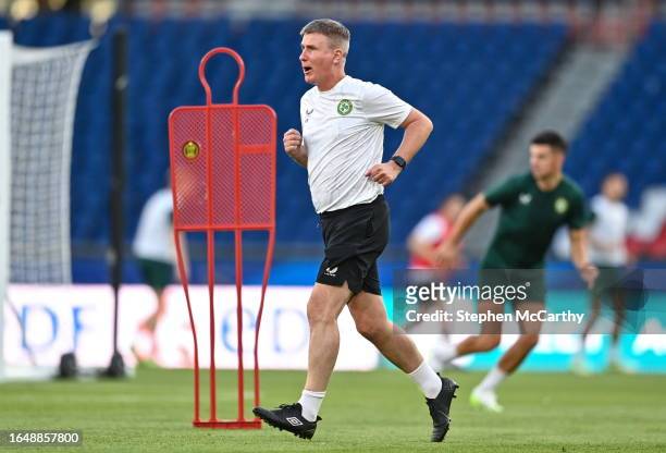 Paris , France - 6 September 2023; Manager Stephen Kenny during a Republic of Ireland training session at Parc des Princes in Paris, France.
