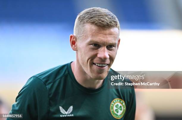 Paris , France - 6 September 2023; James McClean during a Republic of Ireland training session at Parc des Princes in Paris, France.