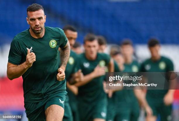 Paris , France - 6 September 2023; Shane Duffy during a Republic of Ireland training session at Parc des Princes in Paris, France.