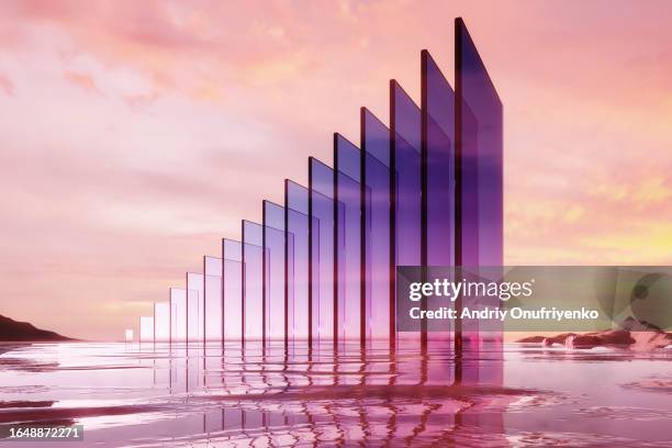 abstract growing bar graph in nature. - digital growth stock pictures, royalty-free photos & images