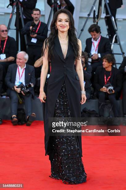 Shu Qi attends the opening red carpet at the 80th Venice International Film Festival on August 30, 2023 in Venice, Italy.
