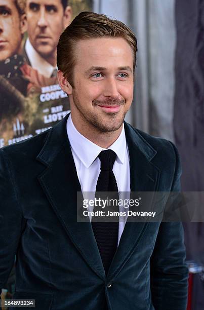 Ryan Gosling attends "The Place Beyond The Pines" New York Premiere at Landmark Sunshine Cinema on March 28, 2013 in New York City.