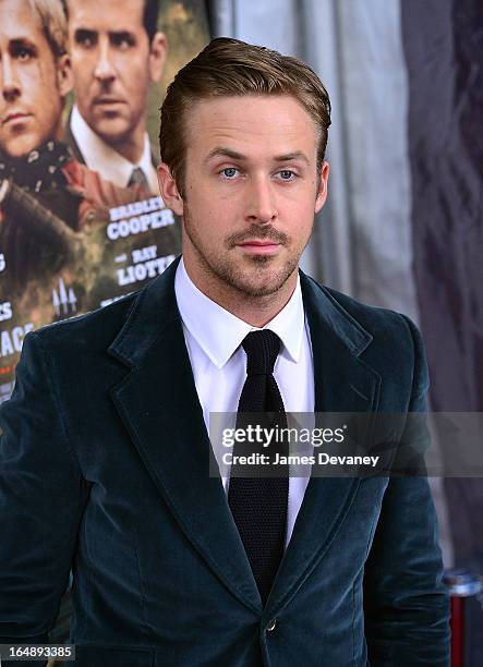 Ryan Gosling attends "The Place Beyond The Pines" New York Premiere at Landmark Sunshine Cinema on March 28, 2013 in New York City.