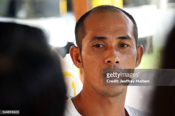 Eben Jumah Jul-Akdam a Filipino Muslim working in Sehabat 16, Lahad Datu in Sabah, who was displaced by continuing armed conflict between the...