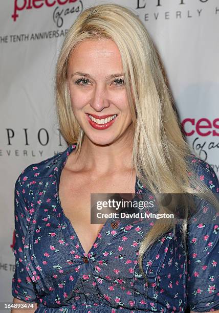 Personality Christa Hastie attends the "Pieces " opening night Los Angeles performance at The Fonda Theatre on March 28, 2013 in Los Angeles,...