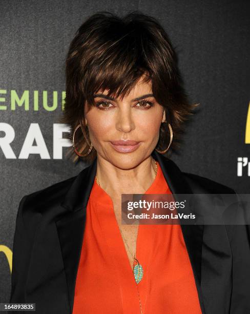 Actress Lisa Rinna attends the McDonald's Premium McWrap launch party at Paramount Studios on March 28, 2013 in Hollywood, California.