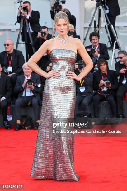 Toni Garrn attends the opening red carpet at the 80th Venice International Film Festival on August 30, 2023 in Venice, Italy.