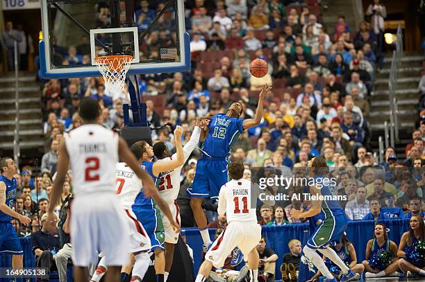 Playoffs: Florida Gulf Coast Eric McKnight in action, rebound vs San Diego State at Wells Fargo Center. Philadelphia, PA 3/24/2013 CREDIT: Al...