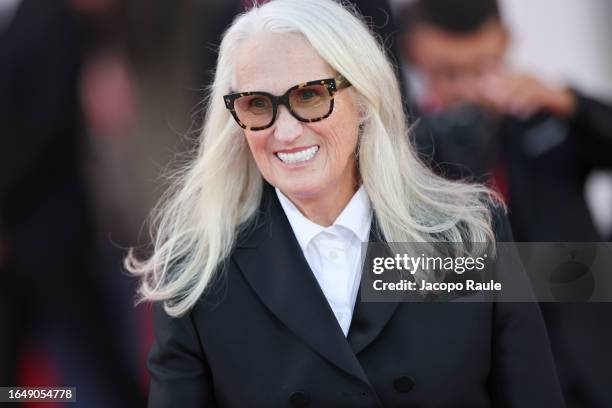 Jane Campion attends the opening red carpet at the 80th Venice International Film Festival on August 30, 2023 in Venice, Italy.