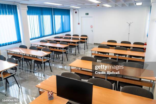 high school classroom - bjelica stock pictures, royalty-free photos & images