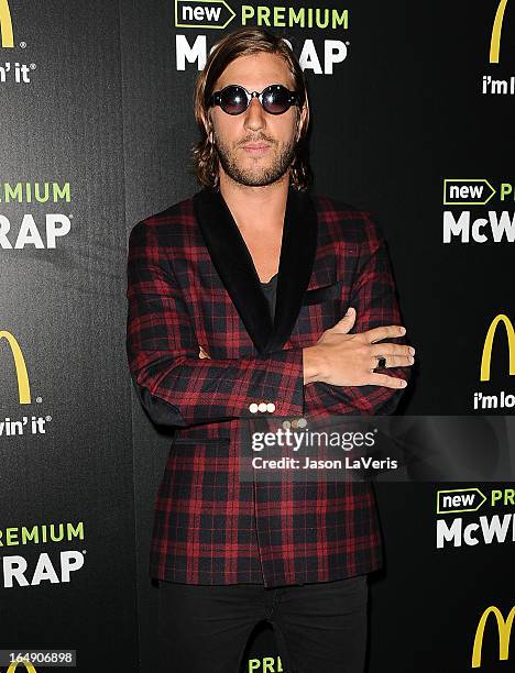 Singer John Martin attends the McDonald's Premium McWrap launch party at Paramount Studios on March 28, 2013 in Hollywood, California.