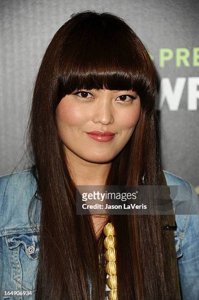 Actress Hana Mae Lee attends the McDonald's Premium McWrap launch party at Paramount Studios on March 28, 2013 in Hollywood, California.
