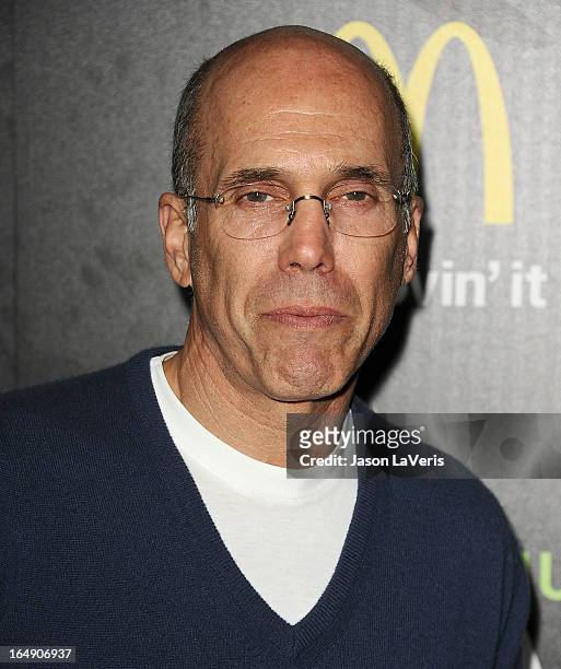 Jeffrey Katzenberg attends the McDonald's Premium McWrap launch party at Paramount Studios on March 28, 2013 in Hollywood, California.