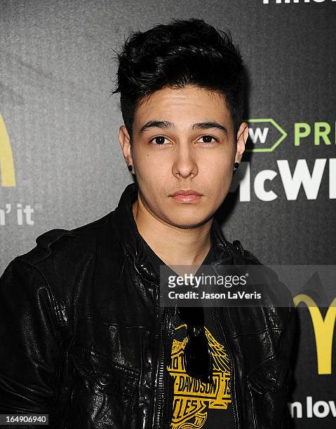 Singer Josh Milan attends the McDonald's Premium McWrap launch party at Paramount Studios on March 28, 2013 in Hollywood, California.