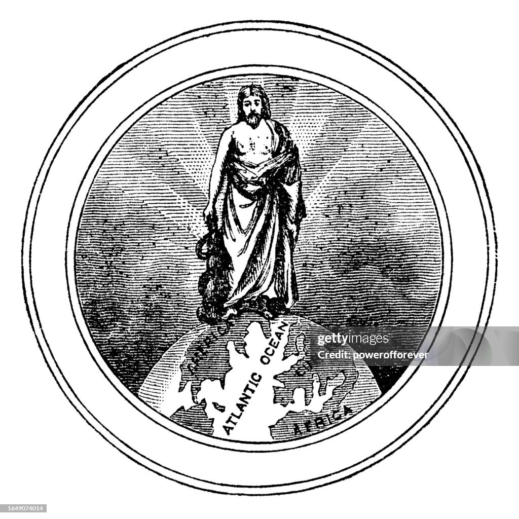 Asklepios auf der Erde stehend - 19. Jahrhundert