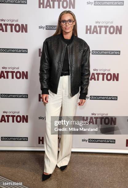 Anna Woolhouse attends the UK premiere screening of "Hatton" at HOME Cinema on August 30, 2023 in Manchester, England.