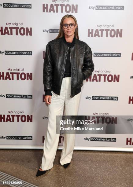 Anna Woolhouse attends the UK premiere screening of "Hatton" at HOME Cinema on August 30, 2023 in Manchester, England.