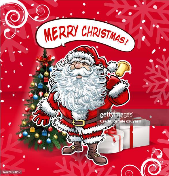 Santa Label Vector Santa Claus Card Label High-Res Vector Graphic - Getty Images