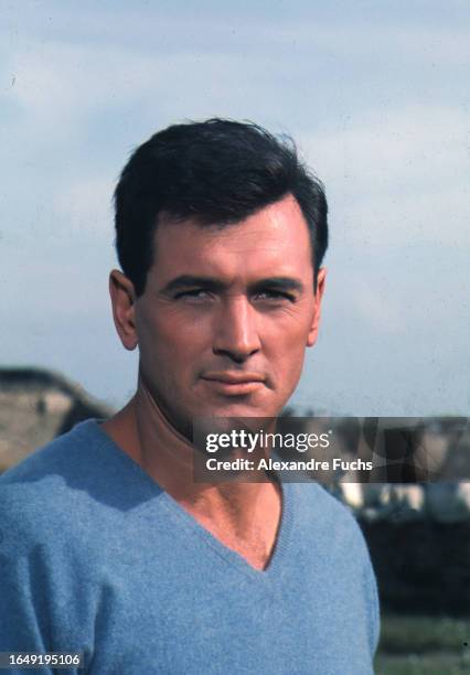 Actor Rock Hudson in a scene of the film 'Come September' at Italy in 1960.