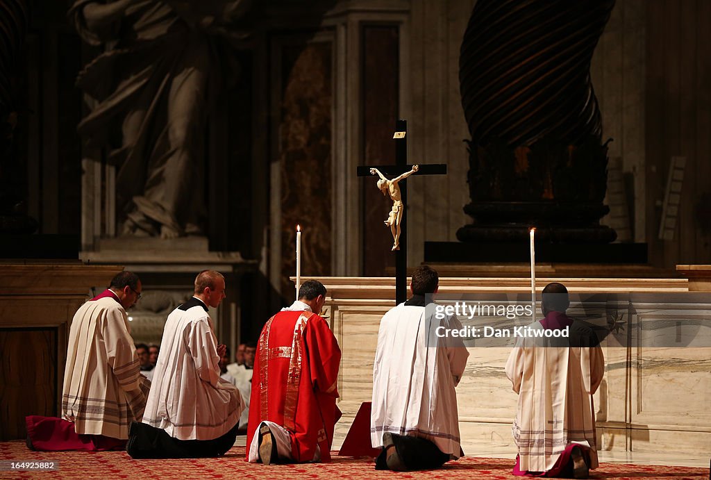 Pope Francis Attends Celebration Of The Lord's Passion in the Vatican Basilica