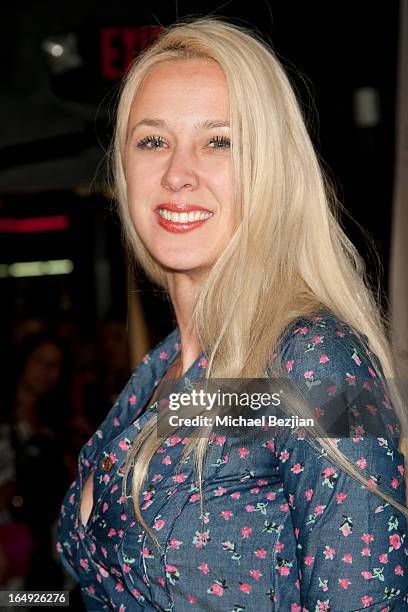 Personality Christa Hastie arrives at "Pieces" Opening Night Los Angeles Performance at The Fonda Theatre on March 28, 2013 in Los Angeles,...