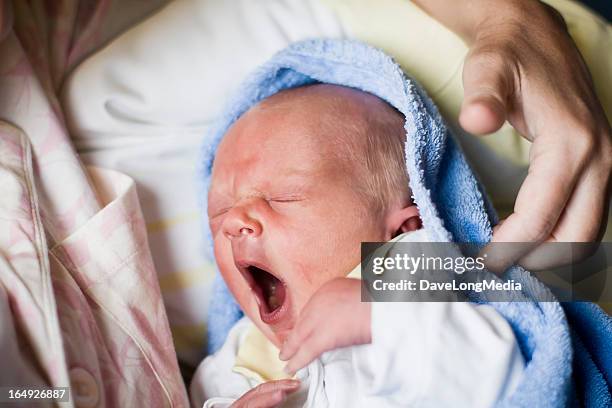 newborn baby - yawning mother child stock pictures, royalty-free photos & images