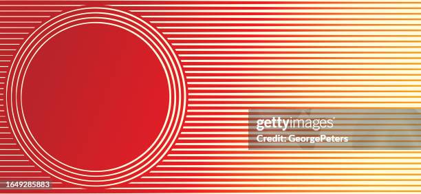 circle frame-border with horizontal stripes - hole in window stock illustrations