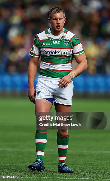 Mike Cooper of the Warrington Wolves in action during the Super League match between Widnes Vikings and Warrington Wolves at the Stobart Stadium...