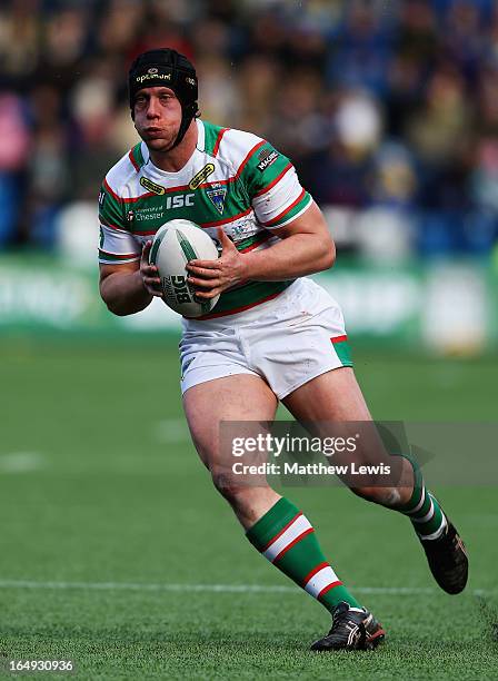 Chris Hill of the Warrington Wolves in action during the Super League match between Widnes Vikings and Warrington Wolves at the Stobart Stadium...