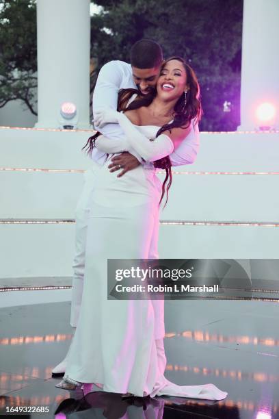 Smith and Skyh Black attend their wedding reception gala on September 03, 2023 in Malibu, California.