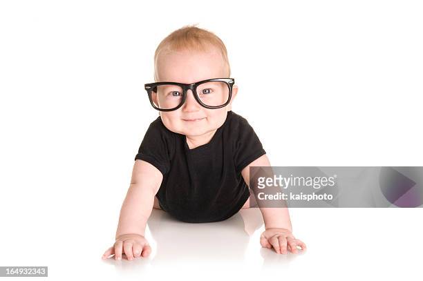 little nerd - horn rimmed glasses stock pictures, royalty-free photos & images