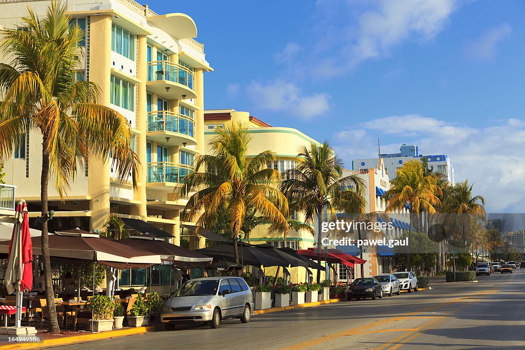 Ocean Drive street in South Beach, FL